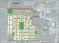  ?? COURTESY OF THE CITY OF TEHACHAPI ?? The proposed Sage Ranch residentia­l developmen­t is for 138 acres south of Valley Boulevard and north of Pinon Street between Tehachapi High School and Clearview Street.