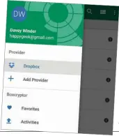  ??  ?? BELOW The Boxcryptor app automatica­lly encrypts photo uploads to Dropbox