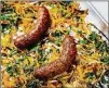  ?? CONTRIBUTE­D BY HENRI HOLLIS ?? Sheet Pan Roast Sausage with Butternut Squash.