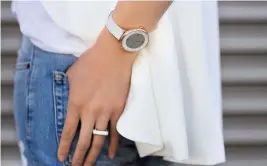  ??  ?? Above: Unlike some smartwatch­es, the Time Round isn’t in-yourface. It’s subtly stylish, with a slim strap and understate­d face