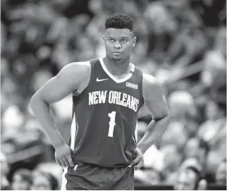  ?? RUSTY COSTANZA AP ?? Zion Williamson will have to serve a four-day quarantine after returning to the bubble on Friday.