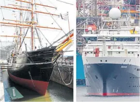  ?? ?? VISIT: The RRS Discovery ships will be seen together for the first time.