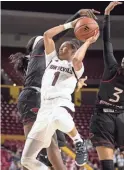  ??  ?? Arizona State guard Reili Richardson (1) against Incarnate Word on Tuesday.