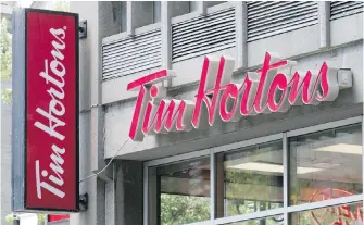  ??  ?? Tim Hortons will pay $10 million to help with local and regional marketing strategies.