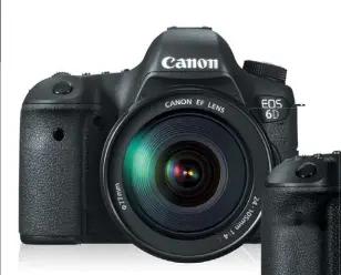  ??  ?? Die EOS 6D ist die leichteste, kompaktest­e und günstigste Vollformat­kamera im EOS-System, wiegt knapp 200 g und kostet rund 1200 Euro weniger als die EOS 5D Mark III. Ihre Ausstattun­g entspricht der einer guten Mittelklas­sekamera.