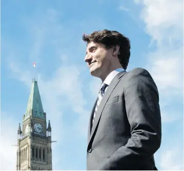  ?? ADRIAN WYLD / THE CANADIAN PRESS ?? Prime Minister Justin Trudeau’s Liberals passed several bills last week that will be given royal assent on Monday.