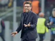  ??  ?? Sugli scudi Eusebio Di Francesco durante l’impresa contro il Barcellona: nel 2012 fu a un passo dall’accordo con il Padova