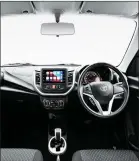  ?? ?? The Vitz interior comes attractive features. with