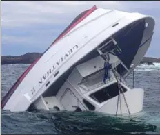  ??  ?? Wreckage: The upturned Leviathan II rests on the sea bed