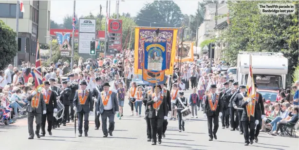  ??  ?? The Twelfth parade in
Banbridge last year