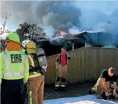  ?? PHOTO: JESSICA LONG/STUFF ?? The house on Queen Victoria St appears to have been completely destroyed by the fire.