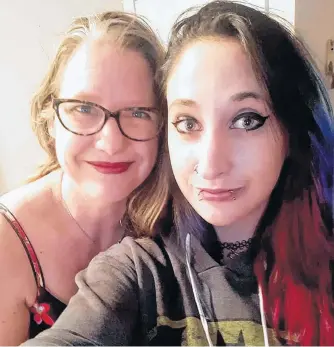  ?? CONTRIBUTE­D ?? Ashleen D'Orsay, right, at home with her mother Colleen D'Orsay on her 25th birthday in July 2019. Ashleen, who struggled with mental illness and addiction, felt stigmatize­d within the health-care system because of her illness. Ashleen D'Orsay died of blood poisoning from intravenou­s drug use on Jan. 12.