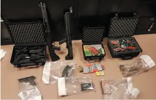  ?? RCMP HANDOUT PHOTO ?? Policed seized a cache of weapons from a home on Poplar Place on Oct. 11, 2018.