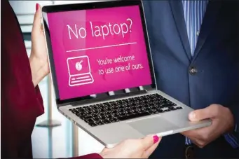  ??  ?? Gulf carriers are loaning laptops to Business Class travellers