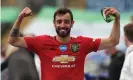  ??  ?? Bruno Fernandes’ arrival in January was pivotal in transformi­ng United’s season. Photograph: Matthew Peters/Manchester United/Getty Images