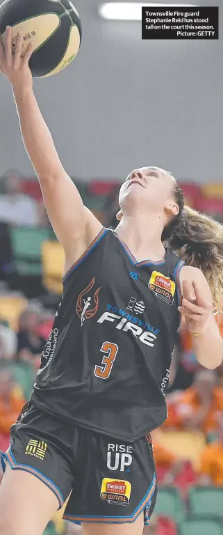  ??  ?? Townsville Fire guard Stephanie Reid has stood tall on the court this season.
Picture: GETTY