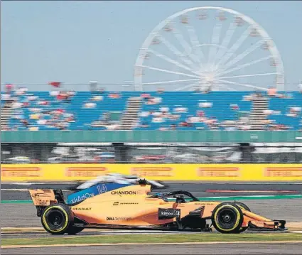  ?? FOTO: EFE ?? Fernando Alonso mejoró por la tarde en una segunda sesión en la que encontró una mejor puesta a punto de su coche