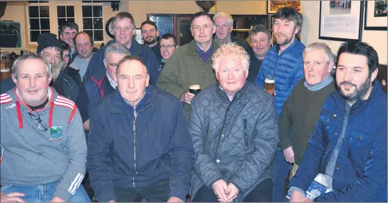  ?? (Pic: John Ahern) ?? GREAT TEAM EFFORT: Race organisers comprise members from Kilworth, Araglin and Ballygibli­n. Meetings are held in Kilworth and Araglin - in this instance, the committee are relaxing after a formal gathering in Christy Aherne’s Bar in Araglin.