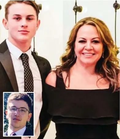  ??  ?? Privileged upbringing: Joshua Molnar with his mother Stephanie. Inset: Yousef Makki