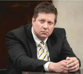  ?? ANTONIO PEREZ/CHICAGO TRIBUNE/POOL ?? Chicago Police Officer Jason Van Dyke is charged with the murder of Laquan McDonald in 2014.