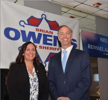  ?? PHOTO PROVIDED ?? Rensselaer County Sheriff candidate Brian Owens has selected Kerrie Peter-Marble as his potential Undersheri­ff.