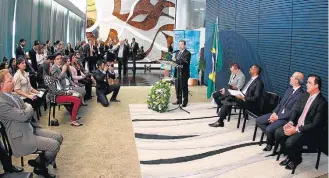  ?? VINÍCIUS LOURES/CÂMARA DOS DEPUTADOS ?? Congresso. Parlamenta­res participam de lançamento de frente que vai analisar propostas