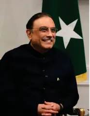  ?? CONTRIBUTE­D PHOTO ?? Asif Ali Zardari, the president of the Islamic Republic of Pakistan