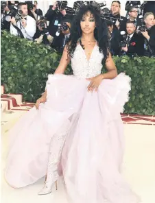  ?? — AFP file photo ?? SZA arrives for the 2018 Met Gala on May 7, 2018, at the Metropolit­an Museum of Art in New York.