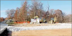  ?? (NWA Democrat-Gazette/Keith Bryant) ?? The earthwork for a rebuilt Fire Station No. 3 is underway. Fire Chief Steve Sims said he expects to open the station next year and hopes to get it finished in time for a July opening.