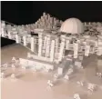  ?? Foto: Christian Rapp ?? So sieht das Modell der „fliegenden Stadt“aus, das mit dem Schinkel-Preis ausgezeich­net wurde.