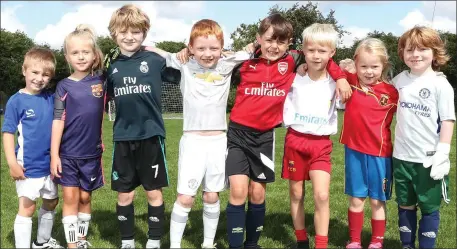  ??  ?? Enjoying football camp at Albion Rovers.