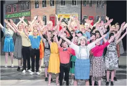  ??  ?? The cast of Hairspray at Forfar Academy.