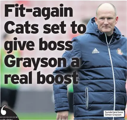  ??  ?? Sunderland boss Simon Grayson