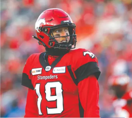  ?? DARREN MAKOWICHUK/FILES ?? Bo Levi Mitchell was limited to 11 games last season because of an injury to his pectoral muscle. He had surgery on the tear last December and has slowly been regaining his form.