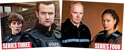  ??  ?? Under fire: Armed unit leader Danny Waldron (Daniel Mays) died in the series’ first episode Fatal fight: Thandie Newton and Jason Watkins as DCI Roz Huntley and forensics expert Tim Ifield