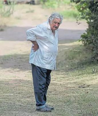  ?? AFP ?? En calma. El ex presidente dice: “Me gusta el campo, ahí hablo conmigo mismo”.