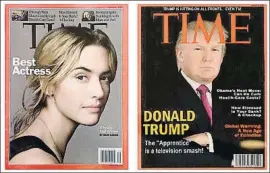  ?? . ?? La falsa portada de Time con Trump (derecha) y la verdadera