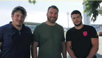  ?? Photos Jean-Yves Saint-Céran ?? Jean-Baptiste de Clercq, Lorenzo Cittadini et Matthieu Ugena, de gauche à droite, ont participé au stage à Bordeaux.