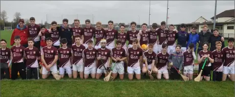  ??  ?? The F.C.J. (Bunclody) squad before Thursday’s final defeat in Páirc Uí Bhríain, Carlow.