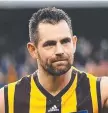  ??  ?? Hawthorn’s Luke Hodge