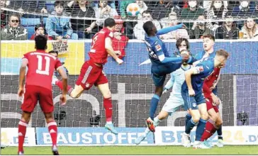  ?? AFP ?? Bayern (red) had lost three of their five previous away matches against Hoffenheim.