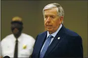  ?? JEFF ROBERSON — THE ASSOCIATED PRESS FILE ?? On Aug. 6, Missouri Gov. Mike Parson speaks during a news conference in St. Louis.