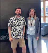  ?? PILOT NEWS GROUP PHOTO/GAVIN GREER ?? Ryan Calhoun, BPL’S young adult librarian, and Jennifer Laudeman, BPL’S Children’s Services Assistant, are two members of the library’s Silent Reading Club.