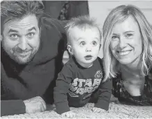  ?? JULIE OLIVER /POSTMEDIA NEWS ?? Amanda Sully and Adam Deschamps’ son, Aidan Deschamps, is the first in the country to be diagnosed with spinal muscular atrophy through the province’s newborn screening program.