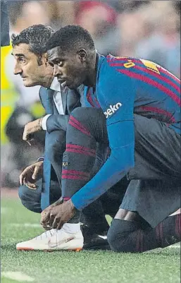  ?? FOTO: PERE PUNTÍ ?? Ernesto Valverde ha perdido confianza en Ousmane Dembélé