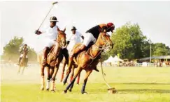  ??  ?? Action at the 2016 Kano internatio­nal polo tournament Sani Maikatanga