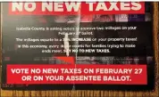  ?? COURTESY PHOTO ?? A mailer was recently sent out by Isabella Voters for Common Sense, which incorrectl­y states the county is asking voters to approve two millages Feb. 27. Isabella County is seeking 2.5mills for operations, while the Mid Michigan Aquatics Recreation­al Authority is asking for 1 mill to build a pool complex.