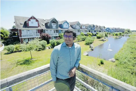  ?? ARLEN REDEKOP/PNG ?? Ramesh Ranjan, longtime Richmond resident and SFU economics grad, expresses concern about housing and the nature of community.