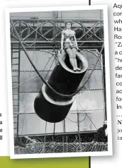  ?? ?? Rossa Richter, known as “Zazel”, perches on top of a cannon, 1877. She was the first human cannonball