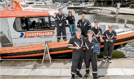  ?? PHOTO: DAVID JAMES/STUFF ?? Coastguard Marlboroug­h volunteers won Rescue of the Year, and three other awards, at the Coastguard New Zealand Awards of Excellence.